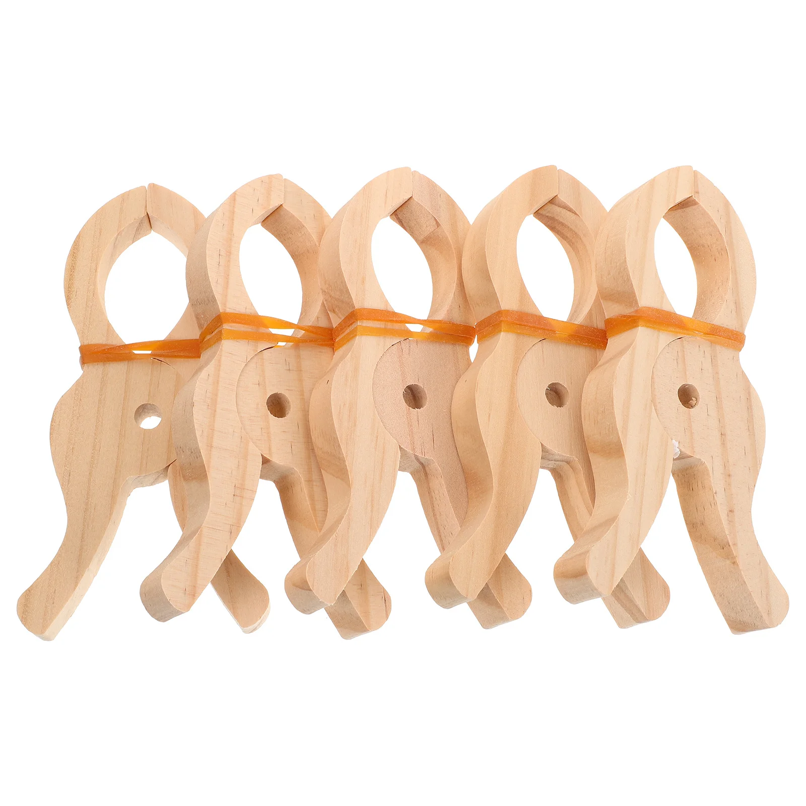 

5 pcs Jumbo Wooden Clothes Antislip For Hanging Clothes Towel Holder Cloth Drying Clips Blanket Clips Pool Cover Clamps Laundry
