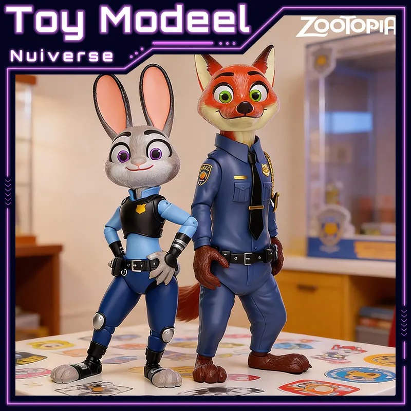 

TOPTOY Disney Zootopia Nick Judy Fox Rabbit CP Assembly Big Figure 20cm Cute Classic Officer Model Decor Perfect Gift for Fans