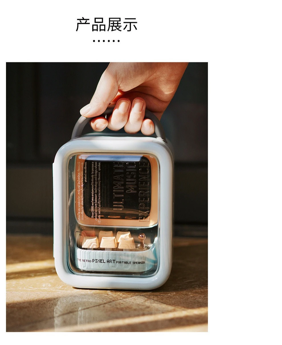 Altoparlante bluetooth per computer Pixel Microfono Karaoke altoparlante integrato regalo di compleanno femminile
