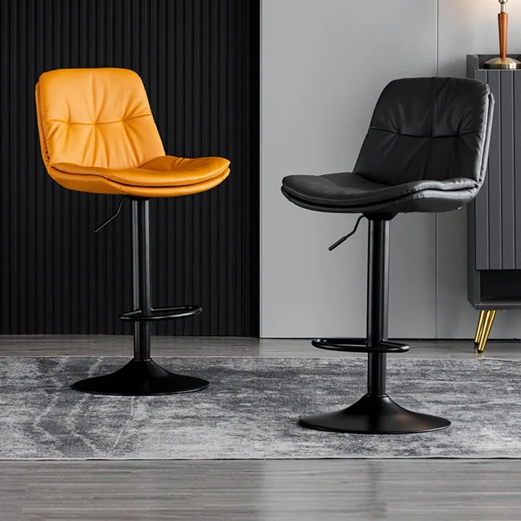 

For Bar stool light luxury home comfortable long-term sitting modern simple high back bar lift rotating cash register high bar s