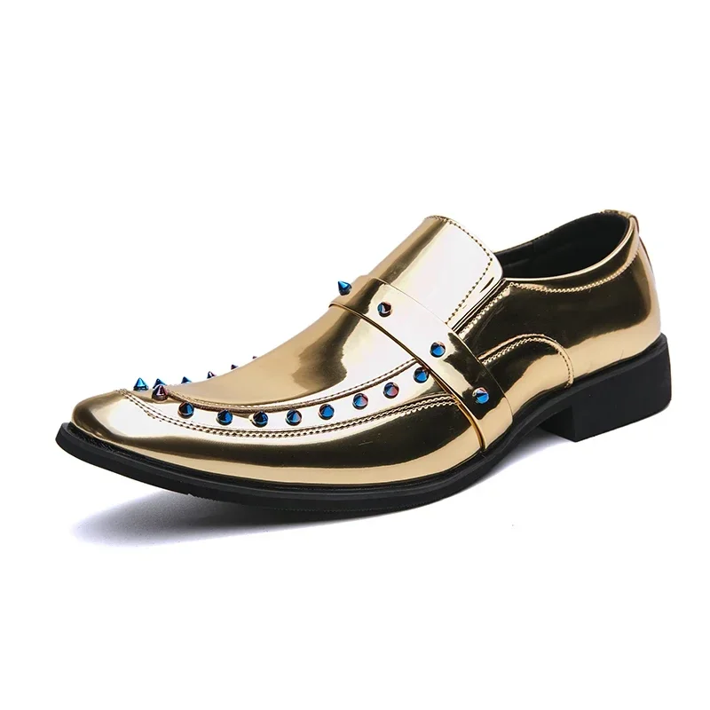 

Chelsea leather Men's new non-slip casual dress shoes bright face fashion wedding banquet subcutaneous business men's shoes