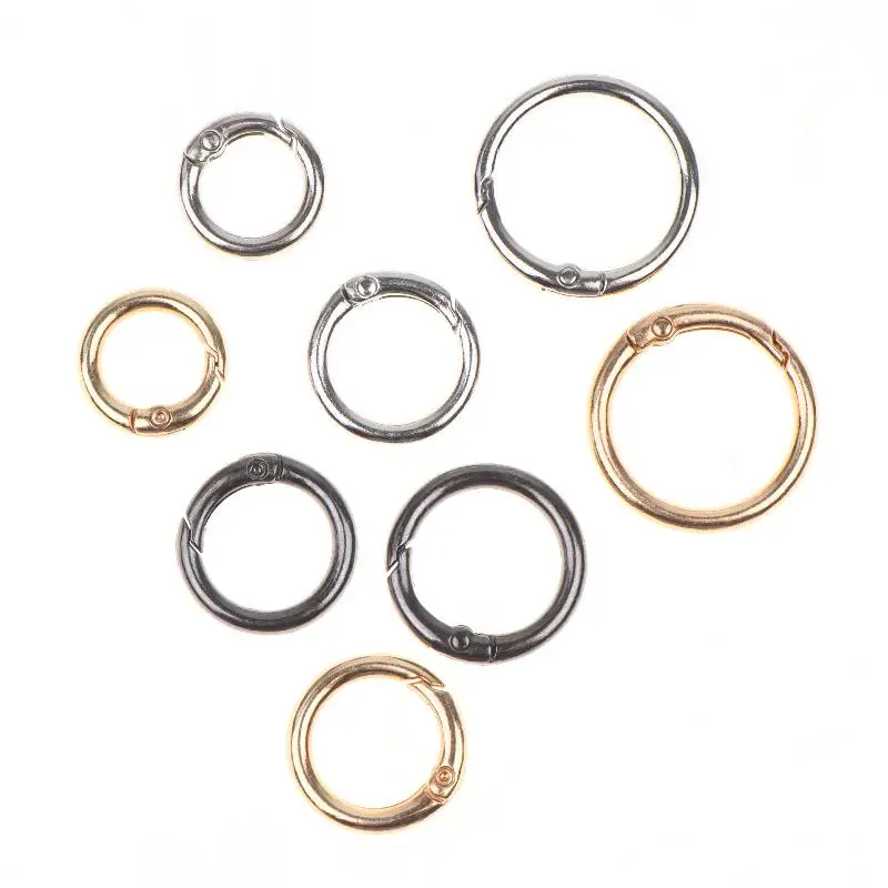 10 Stück 20/24/26/30MM Metall-Federverschlüsse Karabinerhaken Handtaschenverschluss Zinklegierung Schlüsselring Schnappverschluss O-Ring Campingverschluss – Detail 11