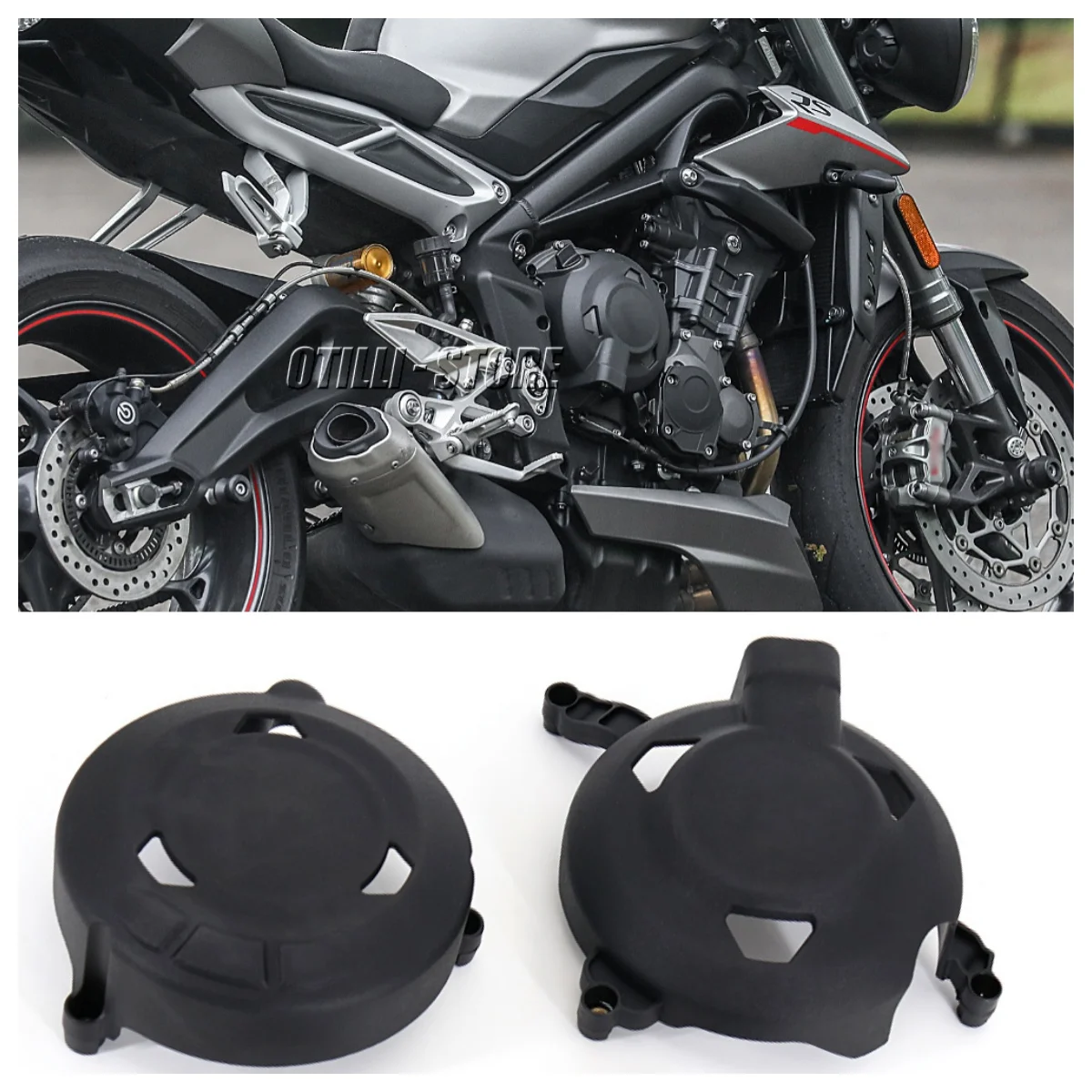 

For DAYTONA 675 / R FOR STREET TRIPLE 765 RS / S / R Motorcycle Accessories Engine Protective Cover Guard Protector Kit