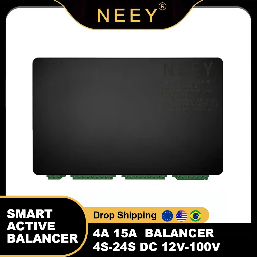 NEEY 15A Smart Active Balancer Balancing Accuracy 1MV 12V 24V 36V 48V 72V Lifepo4 Battery Balance Board Electric Bicycle