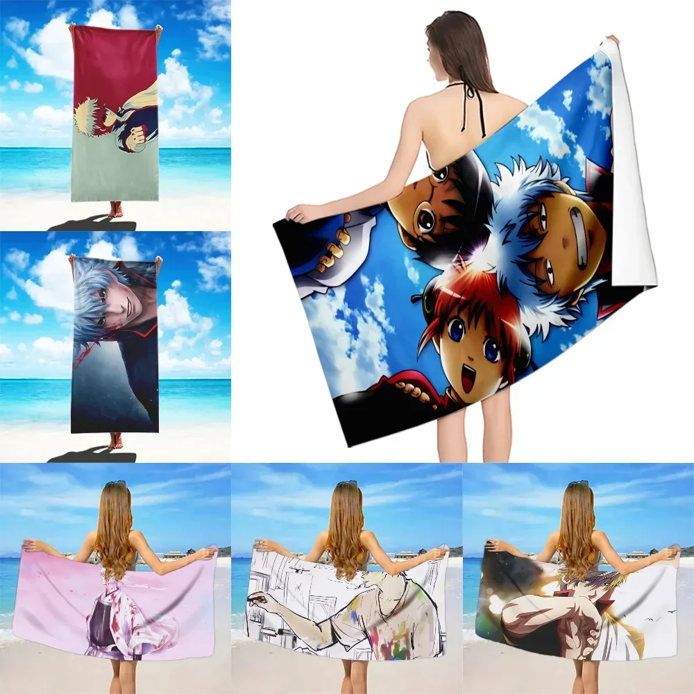 

Anime Gintama Beach Towel Microfiber Sand Free Quick Dry Soft Sandproof Pool Towels Gift for Women Travel Gym Shower Camping