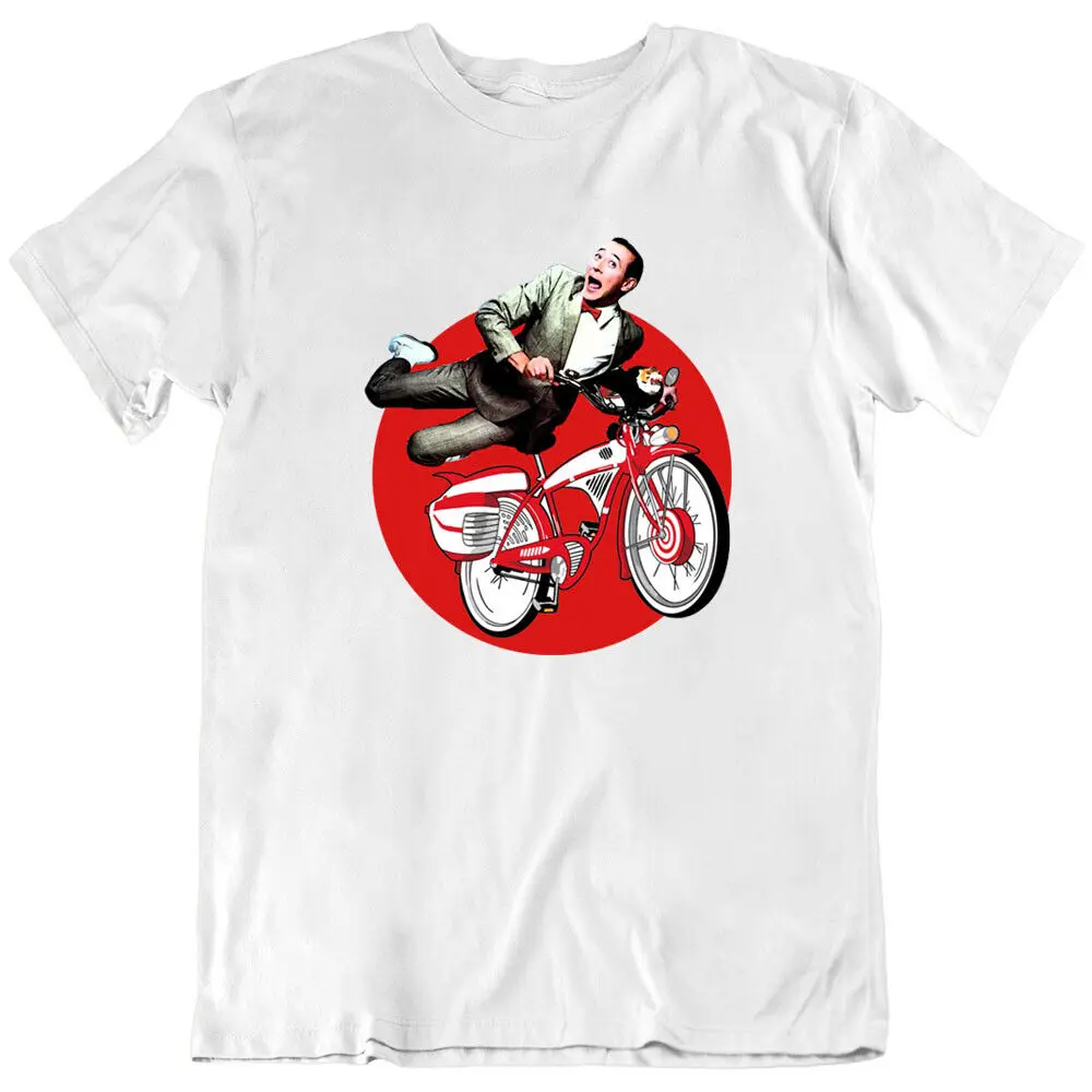 Pee Wee Herman Bicycle Humor Funny Movie TV Show 80s Retro T Shirt Tee Gift New