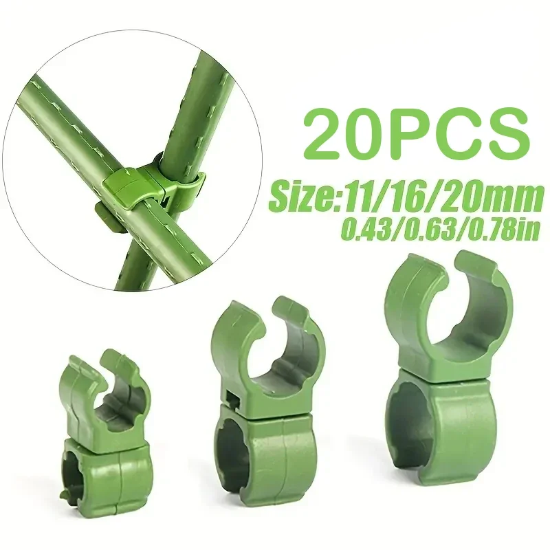 

20Pack Plant Support Fixed Clip Garden Climbing Rattan StentAccessories 360 Adjustable Plastic Fastener Suitable Plant