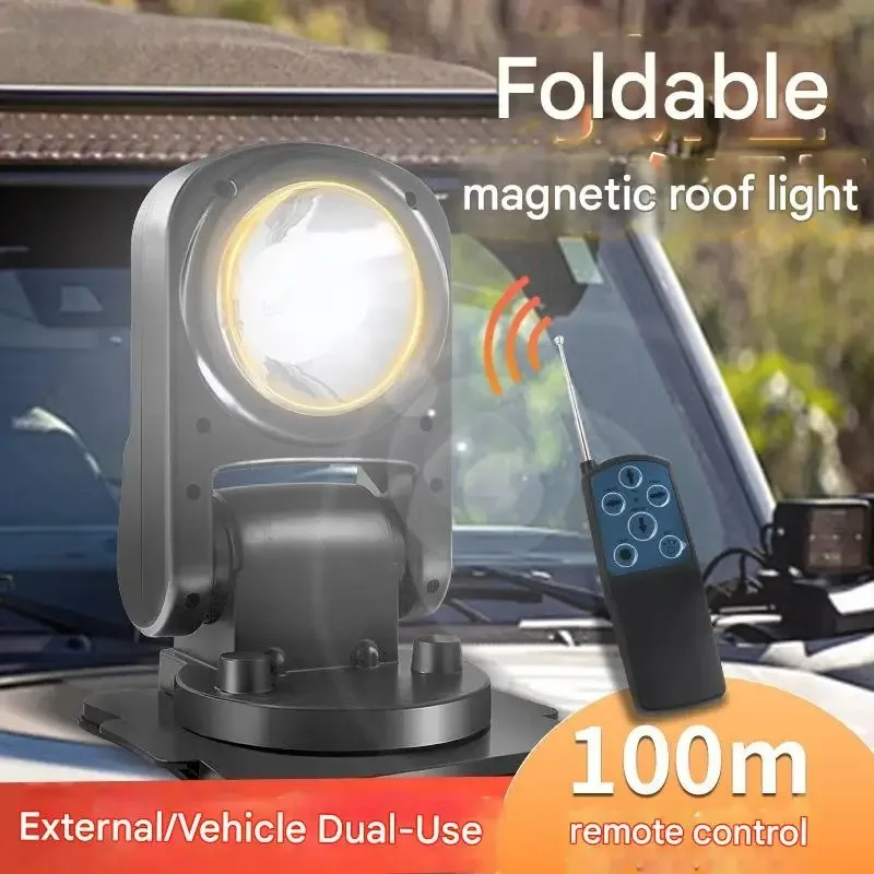 XINTIANGUANG HID Magnetic Mount Remote Control Searchlight Wireless Rotating Folding Car Roof Spotlight Super Bright Long Range