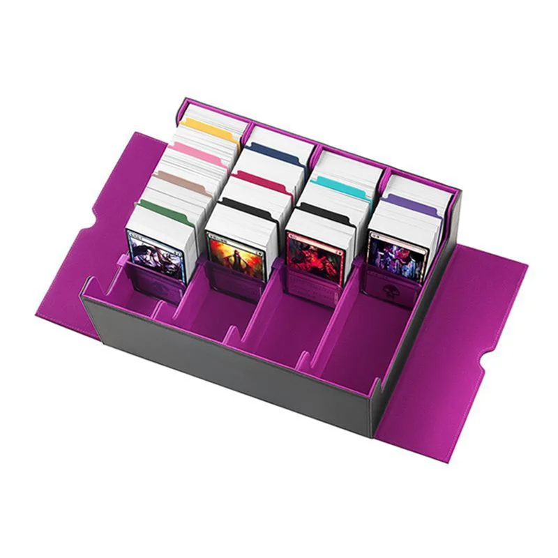 

Коробка для хранения карт, чехол для колоды TCG, подходит для карт с одним рукавом емкостью 2400 для MTG, Yugioh, TCG, визитных карточек, спортивных карточек