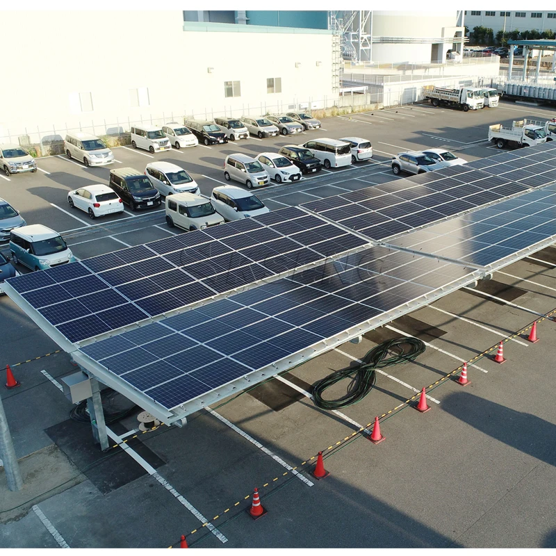 Carbon Steel Carport Solar Mounting System Efficient Solar Panel Parking Structure for Car Parks