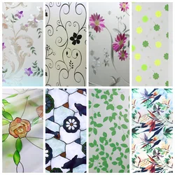 Window Film Privacy Window Film Frosted Glass Film No Glue Static Cling Glass Film Anti-UV Window Sticker for Bathroom Bedroom