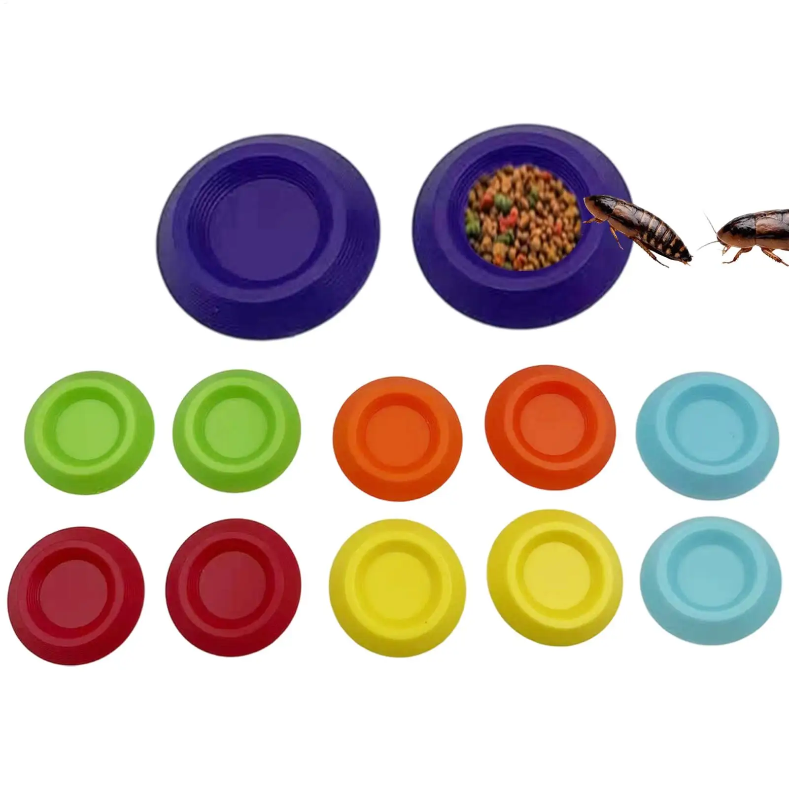 

Блюдо для рептилий, 12-компонентная крошечная миска для домашних животных, маленькая миска для еды для рептилий для изоноподов, ящерицы, геккона, бородатого дракона, хамелеона