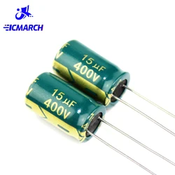 10PCS 400V 15UF Capacitor 400V15UF 15UF 400V 10x17mm 10x13mm 105C Radial Low ESR Aluminum Electrolytic Capacitor