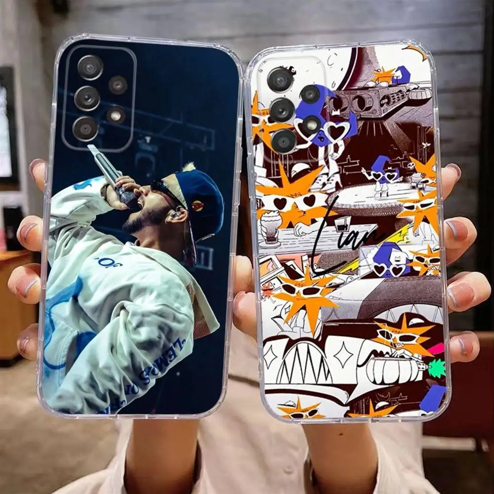 Funda de teléfono Rapero Mora Singer para Samsung Galaxy A,71,70,52,51,40,31,50,50S,30S,21S,12,10,Note20ultra transparente