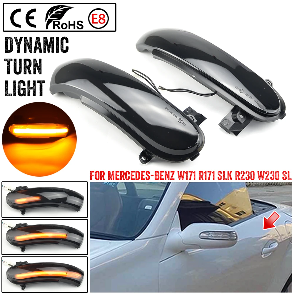 

For Mercedes Benz SLK SL Class R171 W171 R171 W171 Dynamic Indicator Turn Signal Light Rearview Mirror Sequential Blinker Lamp