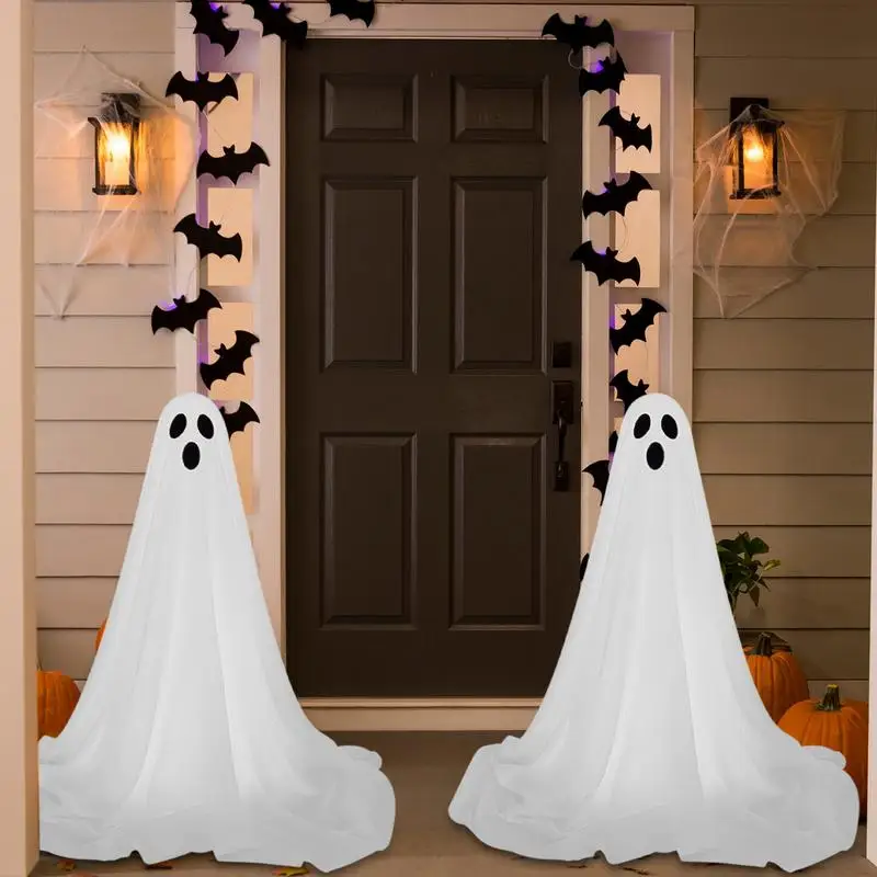 

Halloween Ghost Ornament Halloween Ghost Hang Decoration Garden Ghost Sculpture Spooky Seasonal Characters For Scary Decor Home