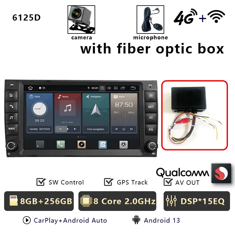 CHSTEK Android 14 Multimedia Speler voor Porsche Cayenne 955 957 9PA 2002-2010 Carplay GPS Autoradio Stereo WIFI 4G BT