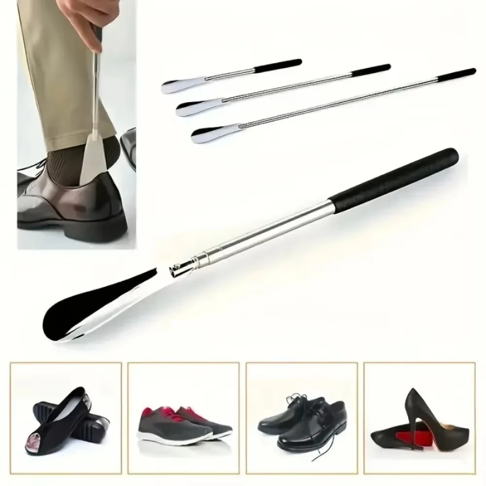 1pc Portable Stainless Steel Shoe Horn With Three Adjustable Lengths for Shoe Lifting And Wearing Shoe Accessories image 4