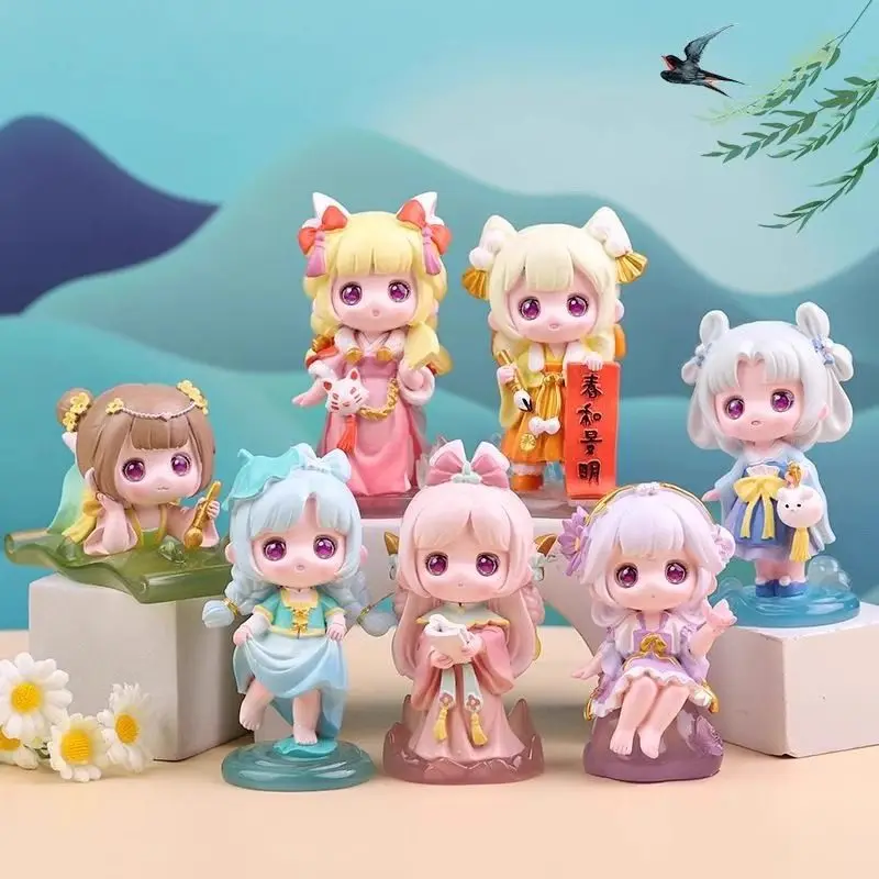 

Модные весенние бризы, слепая коробка, фигурки для девочек-древние китайские модные коллекционные предметы, идеальные подарки на день рождения для лепестков