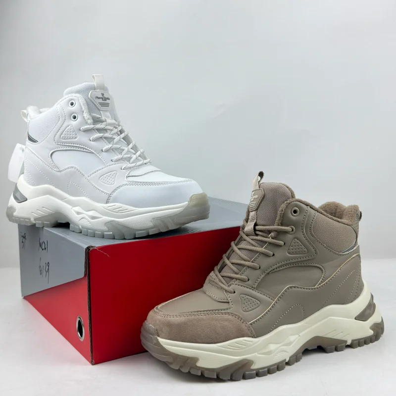 

Warm Fce Lined Snow Boots Women's Mid-Cut Casual oes Comfortable Synthetic Leather Upper Rubber Outsole Anti-Slip Wear-R...