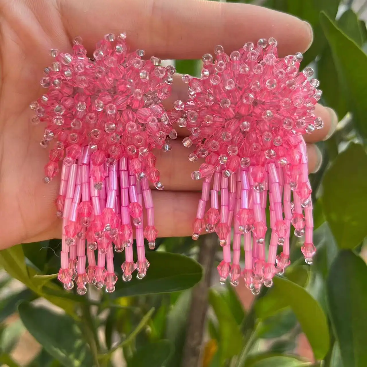 Luxury handmade tassel long Earrings For Woman