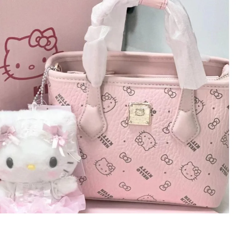 Sanrio New Style Handbag Hello Kitty Fashion Tote Bag Autumn and Winter Vegetable Basket Series Crossbody Bag Cute Shoulder Bag