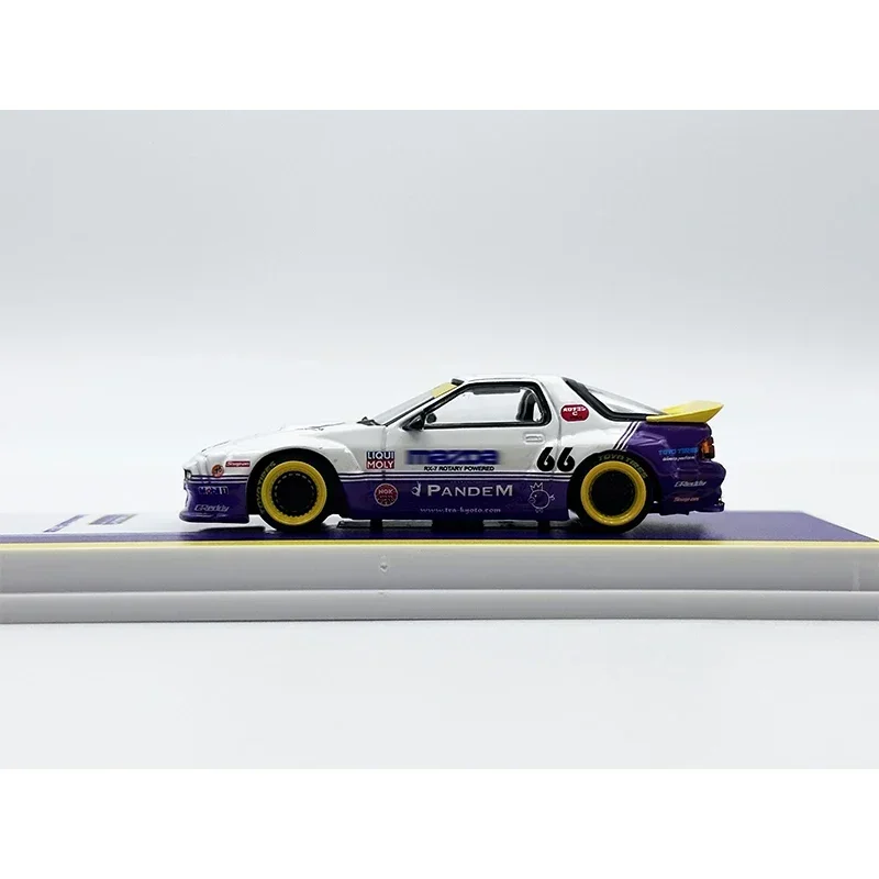 TW In Stock 1:64 RX7 FC3S Pandem White Purple Diecast Diorama Car Model Collection Toys  Tarmac Works