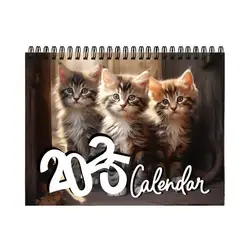 Cat Calendar 2025 Cute Pet Funny Cat Calendar Daily Weekly Monthly Planner 2025 Easy Planning Wall Calendars For OfficeHome