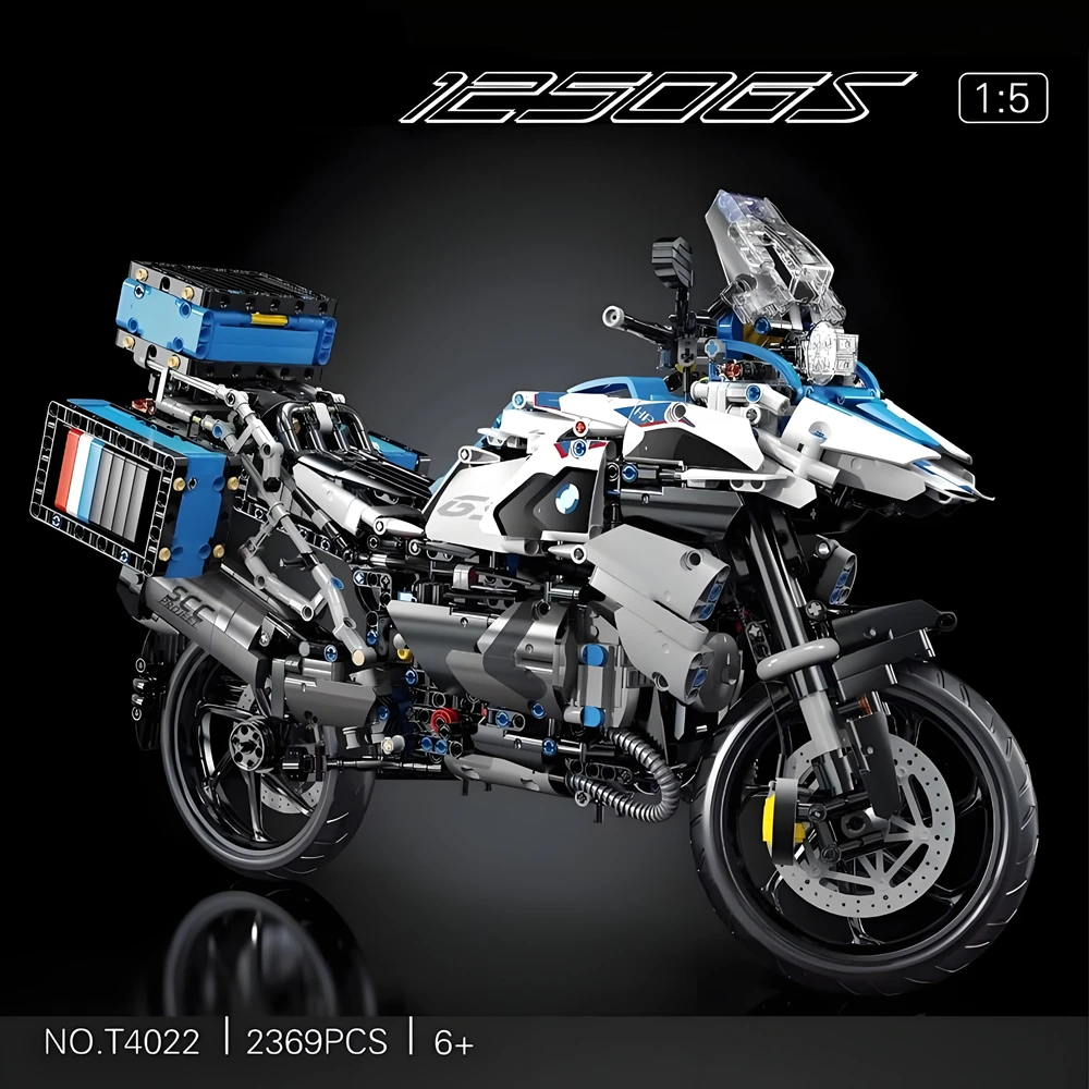 1250GS High Tech Stadt Sport Schnelle Racing Motorrad Motorrad Lokomotive Moc Modulare Ziegel Modell