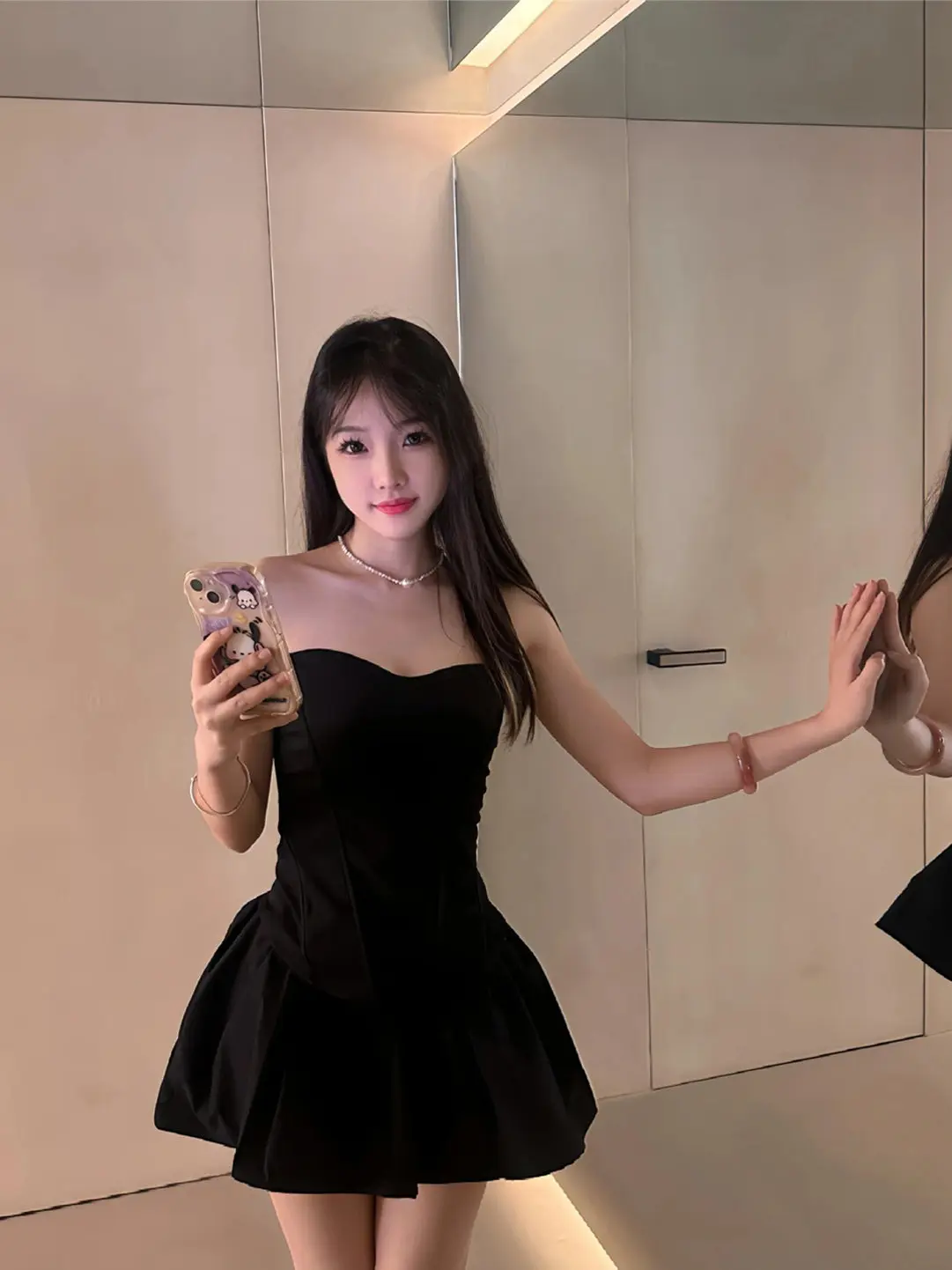 

Elegant Black Dress Top Bottom Set Women's Fashion High Waist Skirt Sleeveless Vest Style Summer Outfit Commute Ready
