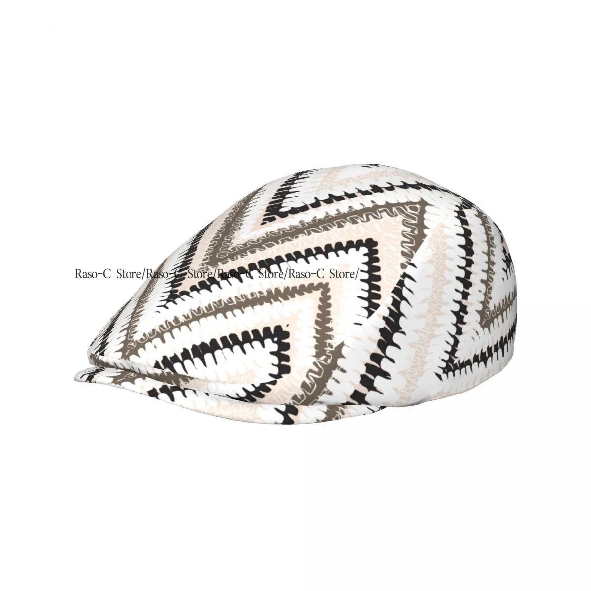 Vintage Chic Bold Zigzag Ethnic Print Men Women Newsboy Cap Classic Forward Hat Ivy Flat Cap Daily Hat