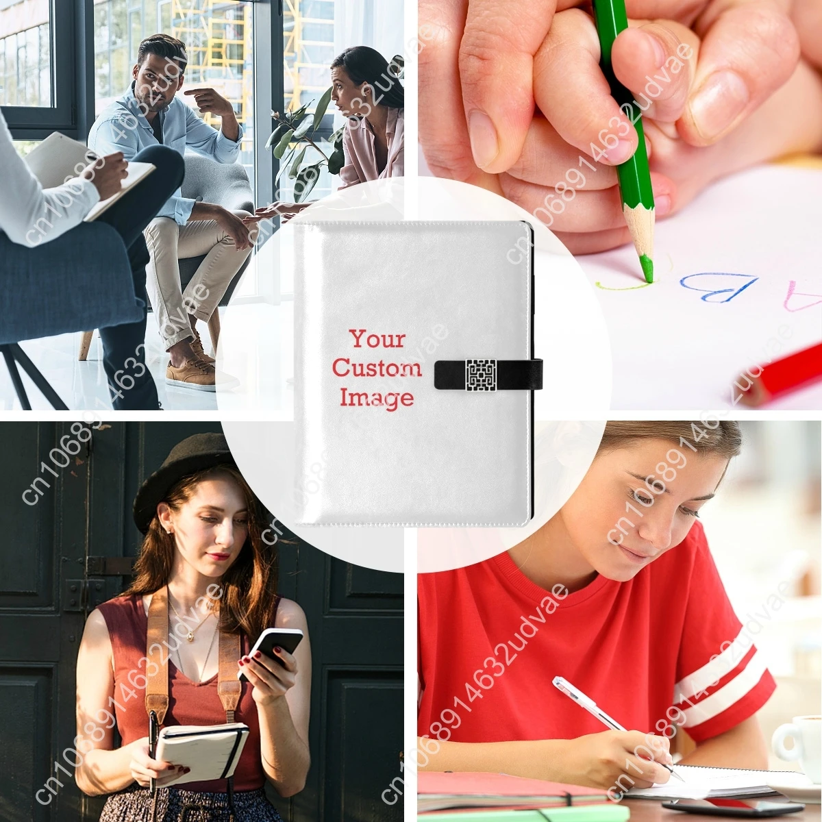 Custom Pattern Leather Loose-leaf Notebook Mind Map Soft Leather Cornell Book Grid Paper Special Handbook School Office Supplies