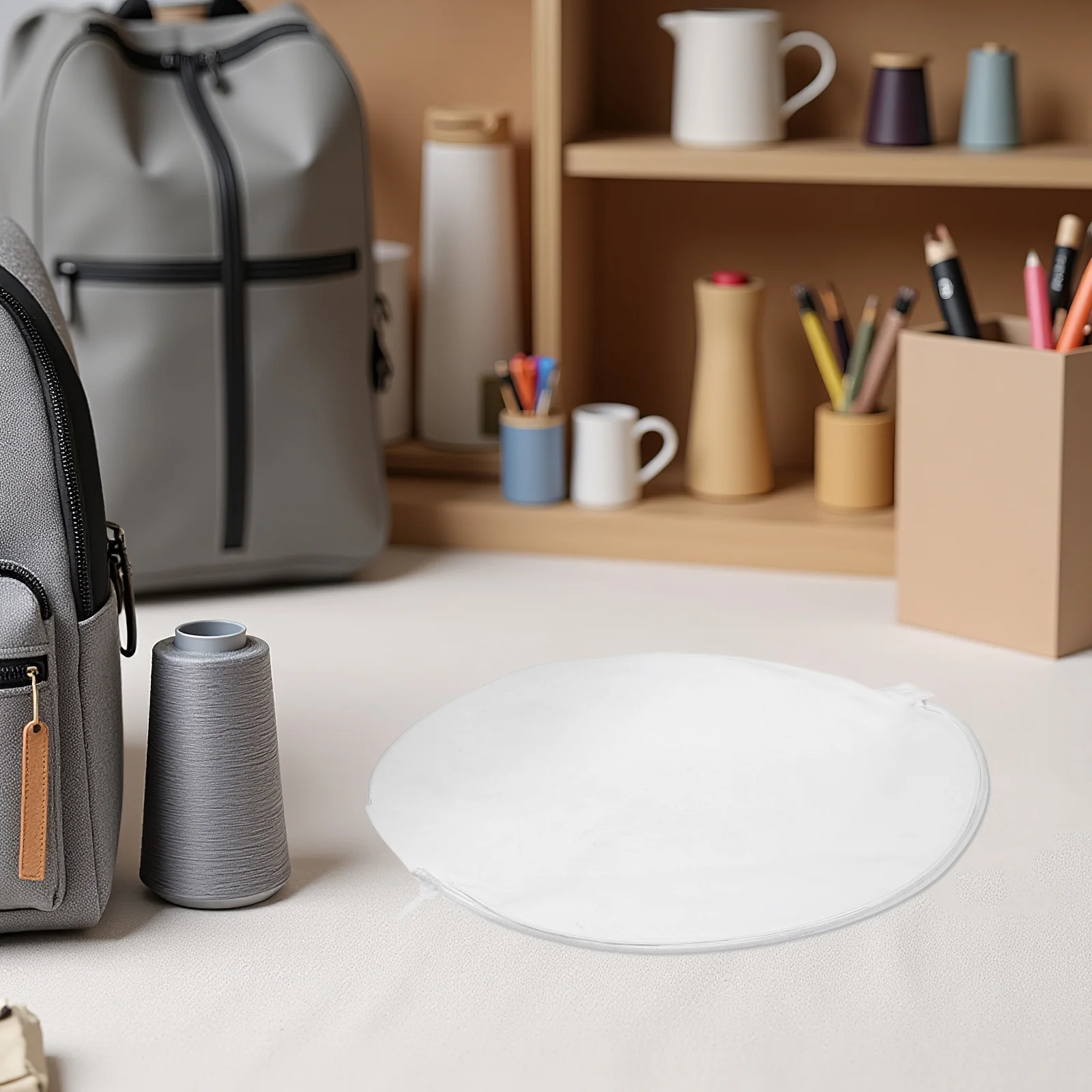 

13x12 PVC Hand Fan Dustproof Cover Clear Lightweight Plastic Sleeve Round Folding Fan Protector Pouch Folding Hand Fans Cover