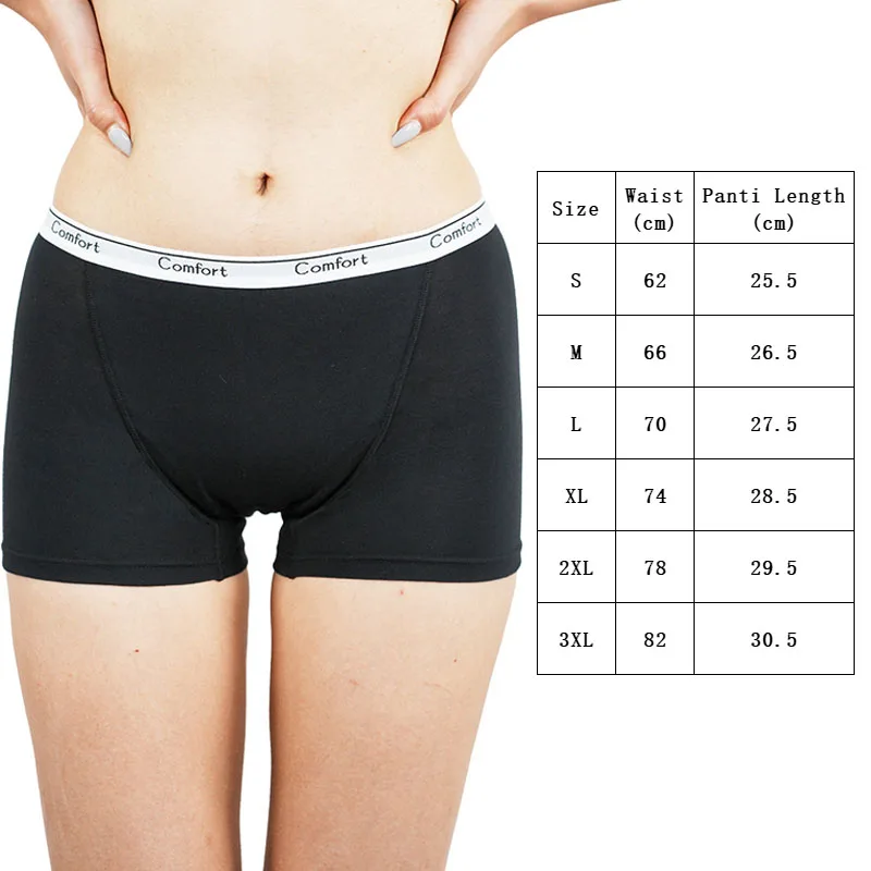 Cotton Menstrual Panties Women Leak Proof Boxer Short Underwear Female Menstruation Period Boyshort Underpants Woman Panty Panti image 6