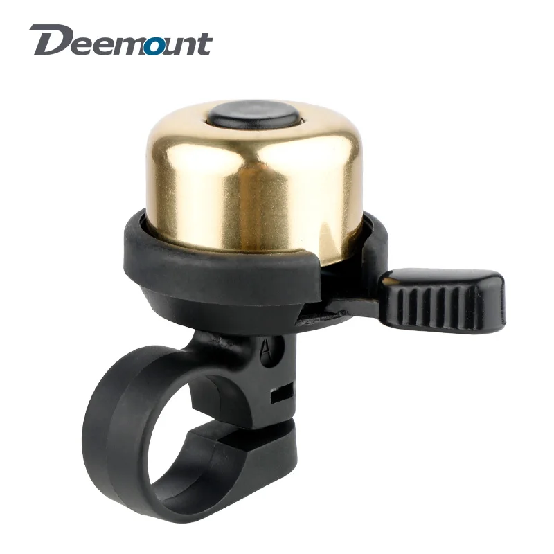 Deemount Retro Handlebar Brass Bicycle Bell Mini MTB Cycling Ring Audio Warning Crisp Sound Vintage Bike Horn Alarm Ring