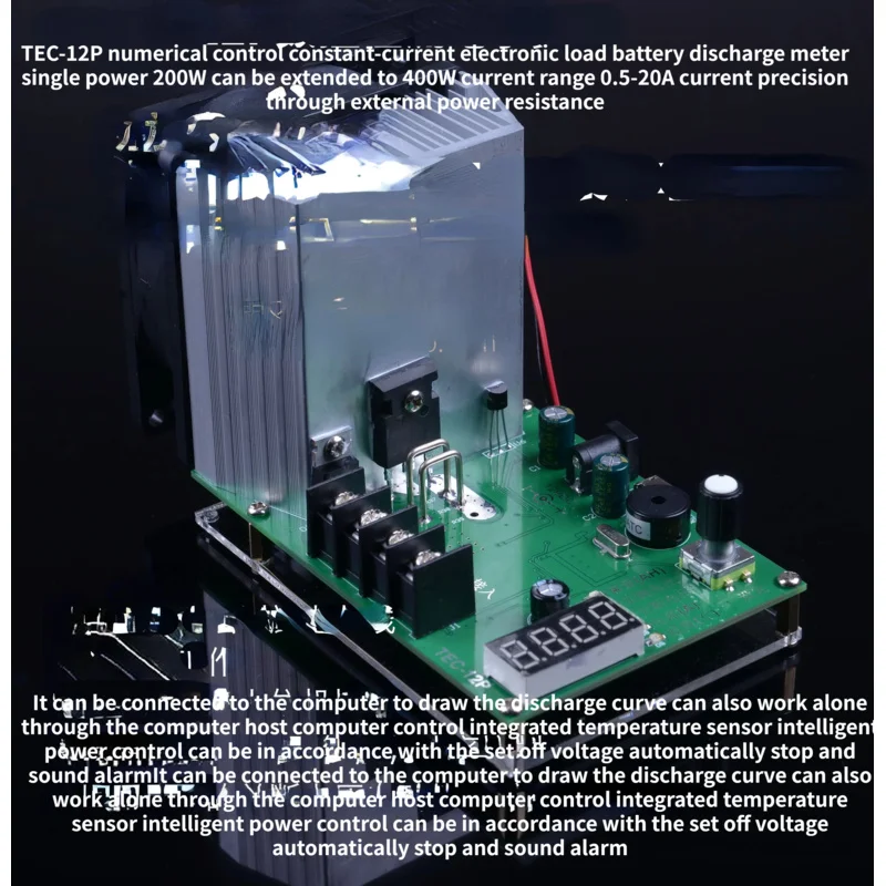 

Discharge Meter Electronic Load Meter High Power Battery Capacity Tester Measuring Instrument TEC-12P