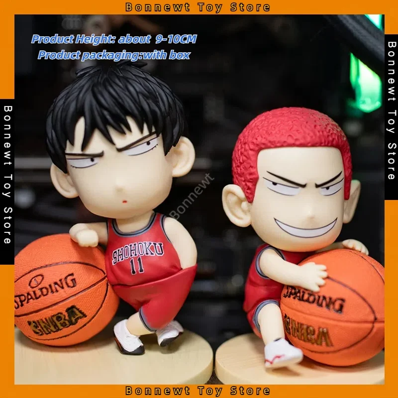 

Slam Dunk Q version, ball holding Sakuragi, ball leaning Kaede Rukawa, car figure, chassis model ornaments,For Children's Gifts