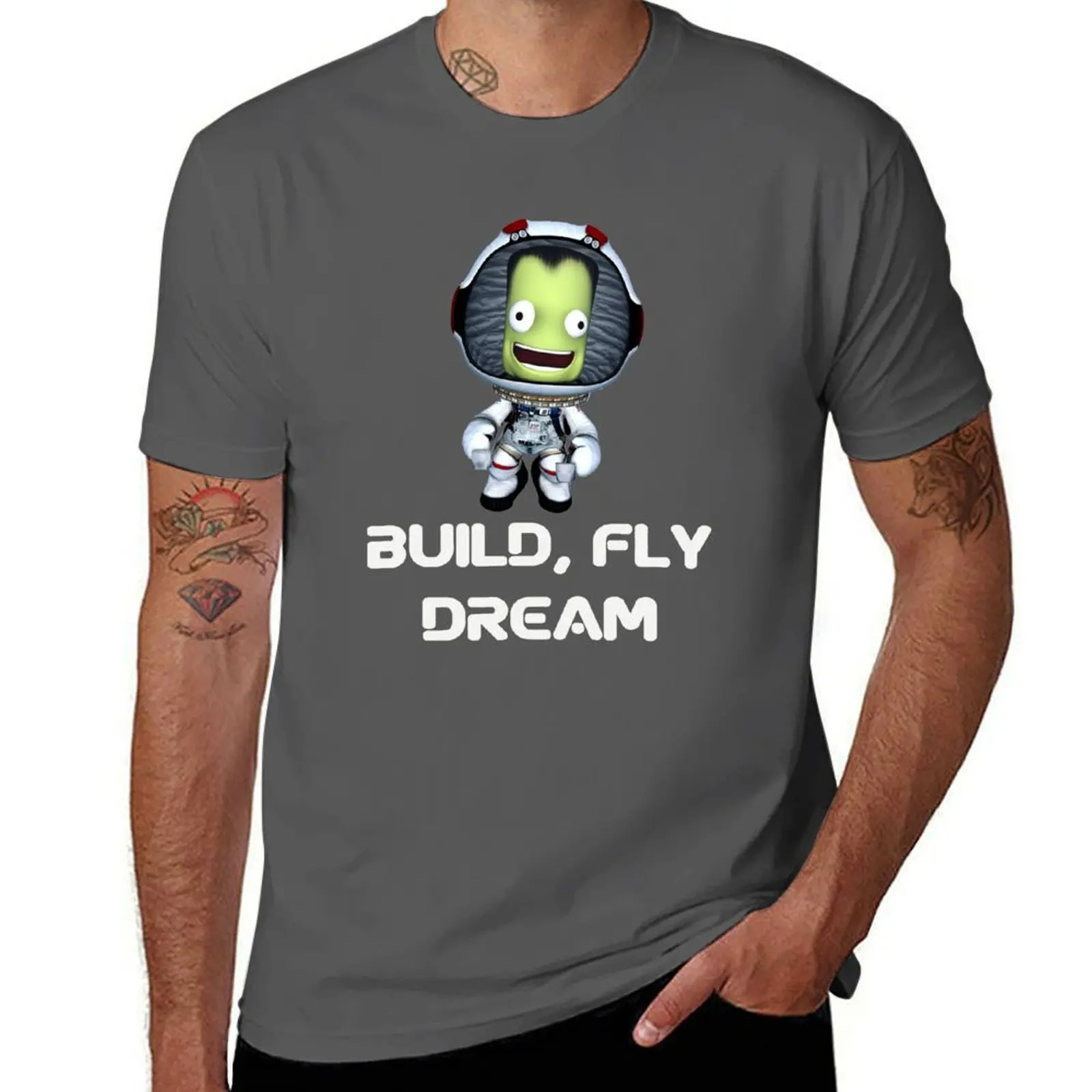 

build fly dream crash , Kerbal space program T-Shirt Durable Work Wear T-Shirt