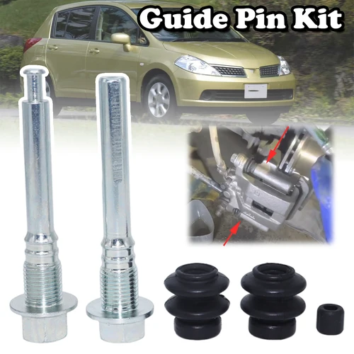 Imagen 1 del producto Pin guía deslizante de cilindro de pinza de freno trasero para Nissan Pulsar Tiida Cube Z12 2004 2008, piezas de repuesto de perno de carcasa de disco izquierdo y derecho