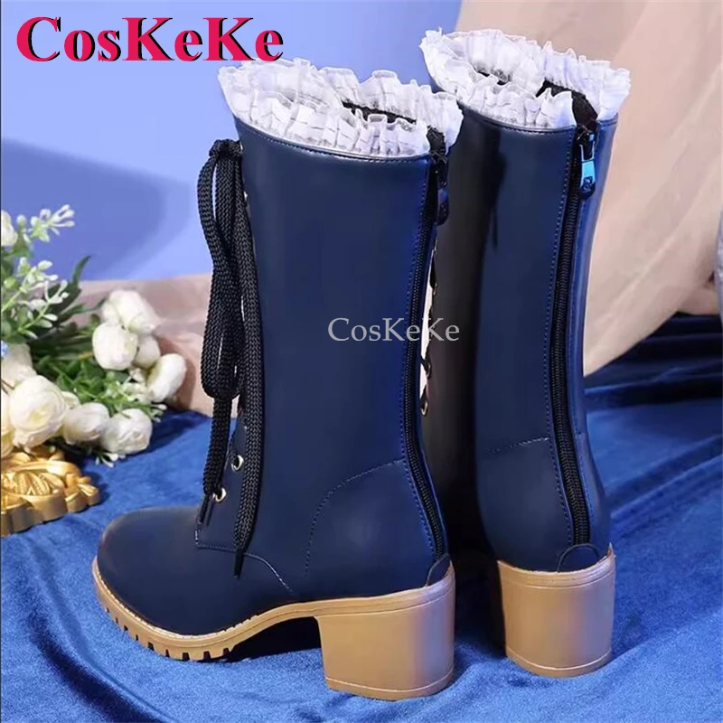 Coskeke Parfümeur/Vera Nair Schuhe Cosplay Spiel Identität v Mode Universal Mid-Calf Stiefel Party Rollenspiel Zubehör 36-39 Größe