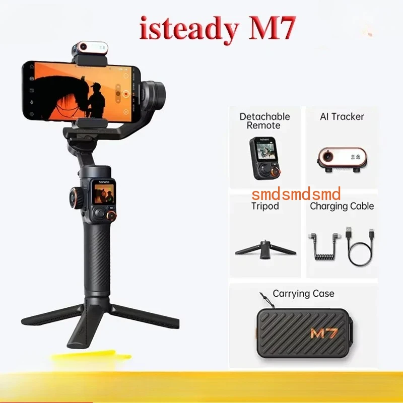 М7 Stabilizer Ai Face Tracking 3-Axis Phone Gimbal Built-in Selfie Stick iPhone16/Samsung Gimbal