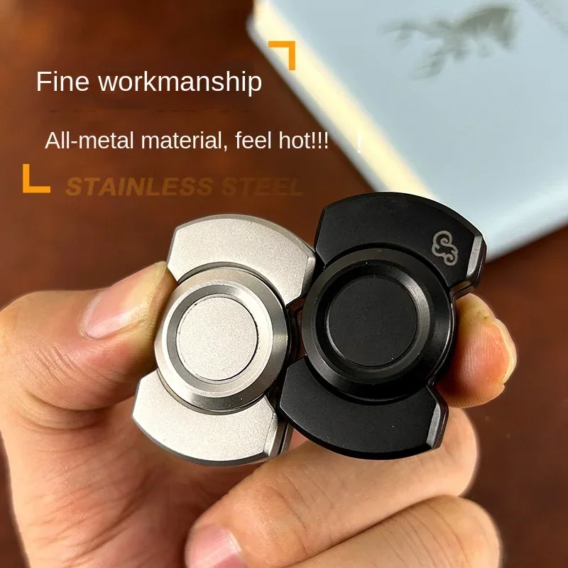 Creative 3 in 1 Metal Fidget Spinner Toy, Three Body Cube Design Finger Spinner, Stress Relief Anti Boredom Toy for Adults Kids