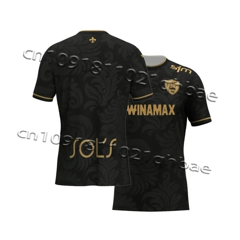 

Top Sports Casual Daily T Shirt Men Clothes Le Havre Football Jersey Breathable Quick Dry Oversized Durable Elastic MOTO Shirt