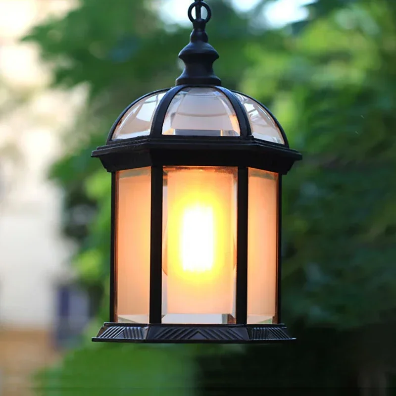 

Outdoor Waterproof Lamps European Garden Pendant Light Gate Hallway Balcony Hanging Lamp Bar Cafe Restaurant Lighting Fixture