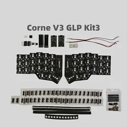 Gateron Low Profile Corne Split Keyboard PCB Kit Customized Wired Wireless DIY Split Keyboard Kit Customer Assemble All Parts