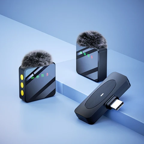 Professional Wireless Lavalier Microphone for Type-C Phones Computers…