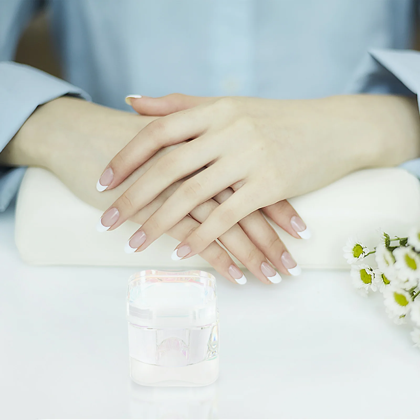 Prato de manicure escova de unhas copo suporte líquido removedor de esmalte ferramentas acrílicas de vidro de cristal