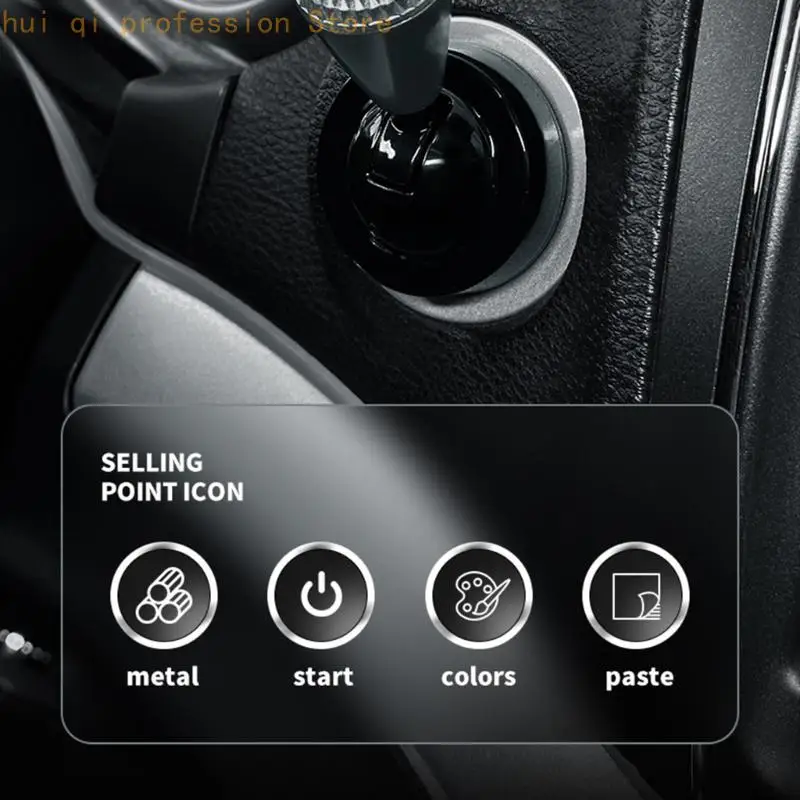 Hochwertiger Push-Start-Ersatzknopf aus Metall mit ergonomischen Fingerrillen H8WE – Detail 5