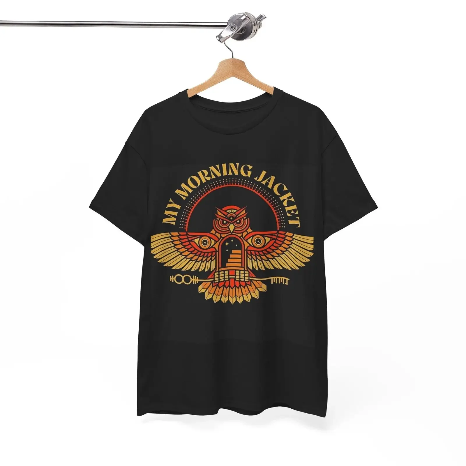 

My Morning Jacket Tshirt Rock Band Owl Logo Retro Unisex Heavy Cotton Tee