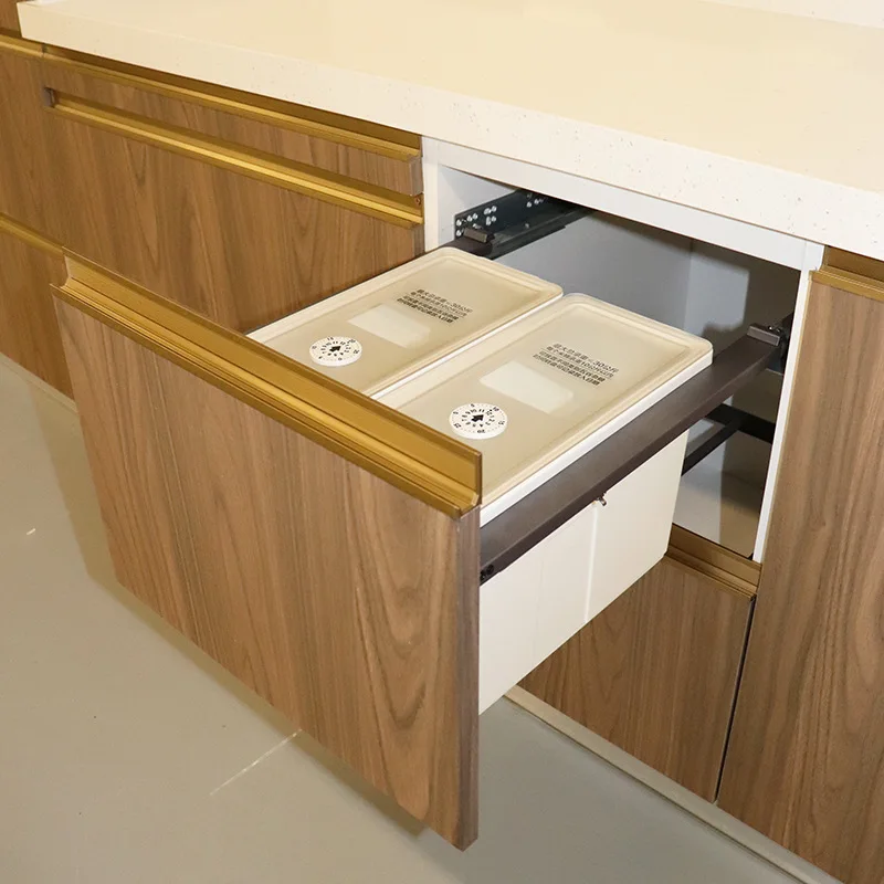 Double barrel classification rice box cabinet insect-proof moisture-proof sealed grain storage bucket box drawer cabinet rice